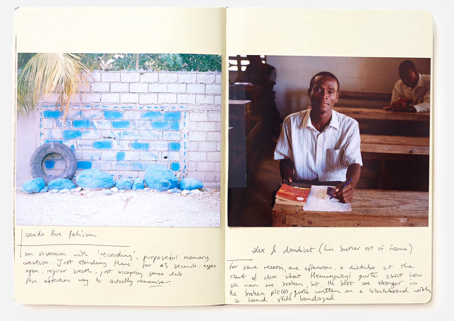 a notebook from a trip to haiti a while ago